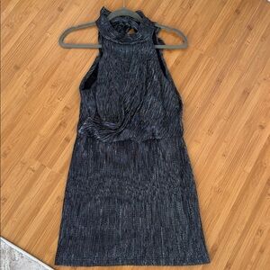 Halston Heritage Shimmering Draped Mini